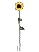 39-inch Metal Sunflower Garden Stake Large Flower Yard Stake Decor