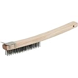 Michigan Industrial Tools MIT Tool Long Handle Wire Brush with Scraper