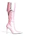 Pink Boot With Black And Pink Ribbon