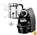 Nespresso C100-US-AERO Essenza Automatic Single-Serve Espresso Machine with Nespresso Aeroccino Milk Frother, Titanium