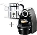 Nespresso C100-US-AERO Essenza Automatic Single-Serve Espresso Machine with Nespresso Aeroccino Milk Frother, Titanium