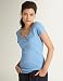 Ann Taylor Loft Women's Blue Bell V-Neck Tee