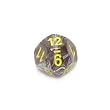Chessex Vortex Dice 16mm Black and yellow d12