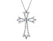 Diamond Cross Pendant 9/16 Carat (ctw) in 14K White Gold