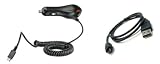 Nokia Lumia 800 Premium Combo Pack - Car Charger + Micro USB Cable + ATOM LED Keychain Light