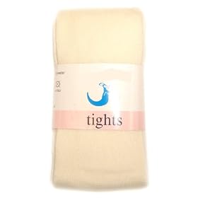 Winter warm baby girls tights in IVORY 0-6MTHS