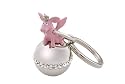 GIFT COMPANY 72391 Schwein auf Kugel Schlüsselanhänger klare Steine