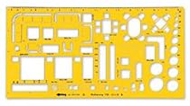 Rotring Stencil Furniture Template Robust Clear Yellow-tinted Ref S0238921