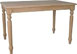 International Concepts T-3048T Farmhouse Table, Unfinished