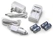 Kit of 4 RCR123A 3.0V 900mAh Rechargeable Li-Ion Protected Batteries with a Smart Charger