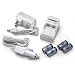 Kit of 4 RCR123A 3.0V 900mAh Rechargeable Li-Ion Protected Batteries with a Smart Charger