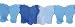 Girlande Füßchen, blau, Papier