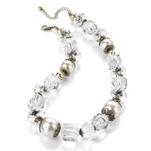 New Ladies Crystal Pearl Necklace Fashion Jewellery Uk