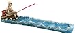 Incense Holder - Skeleton Fishing (H: 3" x L: 10" x W: 1.5" & 0.56 lbs)