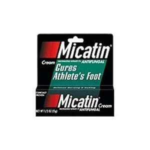 Click here to buy Micatin Anti Fungal Cream for Athletes Foot -0.5 oz 14 Gm (2-pack) by Micatin.