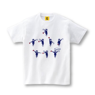 【メッセージ Tシャツ】 口では言えない気持を告白 手旗信号でI LOVE YOU TEE