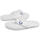 NFL Indianapolis Colts Ladies White Plush Thong Flip Flop Slippers (5/6)