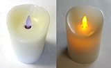YouBinYa 炎 が 揺れる LED キャンドル ライト ろうそく 10cm 癒し ゆらぎ ロウソク クリスマス 象牙白 赤 黄 ピンク 紫 5色 から 選べる (象牙白 アイボリー ホワイト /