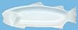White Fish Ceramic Pottery Trout Large Casserole 20"x7.5"x2"