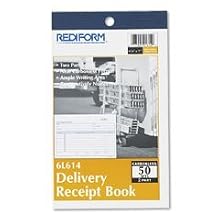 Rediform Delivery Receipt Book, Carbonless, 4.25 x 6.375 Inches, 50 Duplicates (6L614)