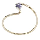 February Birthstone Sterling Silver or Goldfill Genuine Swarovski Crystal Ring