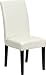 White Leather Parsons Chair