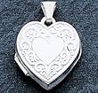 Sterling Silver Heart Locket with 20 inch Sterling Silver Chain