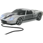 Wired Mouse - Ford GT Silver with Black Stripes