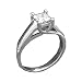 14K White Gold .75 CT Princess Cut Diamond Solitaire Ring
