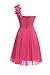 Deardresses Women's One-shoulder Chiffon Short Bridesmaid Prom Dress