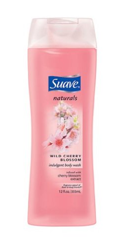 Suave Body Wash Naturals Wild Cherry Blossom, 12-ounce Bottles (Pack of 6)
