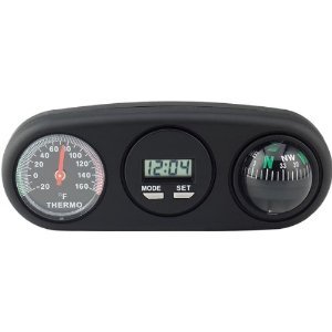 Dash Mountable Indoor Clock/Compass/Thermometer Dash Mountable Indoor Clock/Compass/Thermometer
