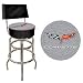 Corvette C6 Padded Bar Stool with Back - Black - Game Room Products > Pub Stools > Automotive