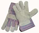 Fisherbrand Standard Leather Palm Gloves, Gunn Cut; Double-Reinforced Jointed Palm; Large; Safety Cuff; Brown cuff