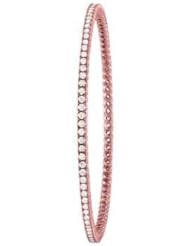 Sterling Silver CZ Slip On Round Bangle