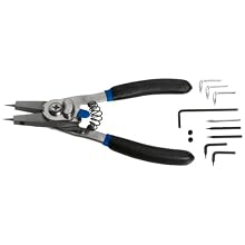 Martin P1421 Quick Switch Retaining Ring Plier with Straight and 90 Degree Bent Tips, For 1/4" -1" Internal and 1/8" - 1" External
