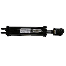 Prince A400160ABACA07B Double-Acting Tie-Rod Hydraulic Cylinder, Clevis Mounting, Painted, 4" Bore, 16" Stroke, 1-3/4" Rod Diameter, 3/4"-16 Thread, #8 SAE Port