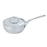 Demeyere Atlantis 2.1 Quart Conic Sauteuse Pan with Stainless Steel Lid