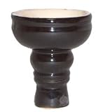 Produkt-Bild: Shisha Tonkopf 7,5 cm - schwarz glasiert