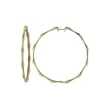 14K Yellow Gold 1/2 ct. Diamond Hoop Earrings