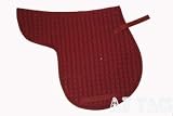 All Purpose English Saddle Pad Quilted Cotton Burgundy