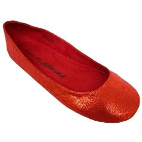 Womens Red Comfort Flat Ladies Pumps Shoes