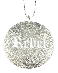 Zoe Chicco Rebel Textured Disc Necklace - 18 Inches