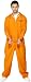 MENS ORANGE PRISONER CONVICT FANCY DRESS COSTUME - M