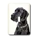 Dogs Great Dane - Black Great Dane - Light Switch Covers - single toggle switch