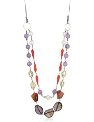 Mercedes Salazar Double Strand and Semi-Precious Stones Necklace