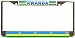 Rwanda Rwandan Flag Chrome Metal License Plate Frame Holder