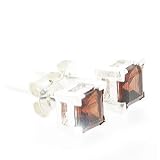 Image of January Birthstone Square Garnet and Sterling Silver Stud Earrings