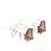 January Birthstone Square Garnet and Sterling Silver Stud Earrings