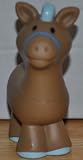 Vintage Little People Horse Brown with Blue Maine & Tail 1995 - Replacement Figure - Classic Fisher Price Collectible Figures - Zoo Circus Ark Pet Castle